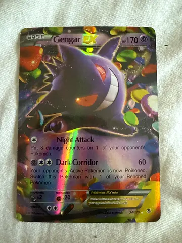 Gengar EX Full Art Pokémon Trading Card - Collectible