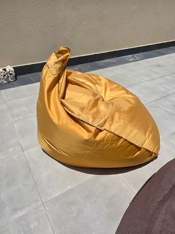 Golden and brown  outdoor bean bag chair - used, perfect  condition