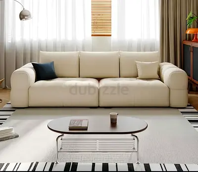 Cream 3-Seater Sofa — Comfortable Modern Design
