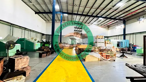 1100KW HIGH POWER 99YEARS LEES HOLD Road Facing//43,593 SQFT LAND WITH 21,951SQFt BUILDUP WAREHOUSE WITH OFFICE FOR SALE in EMIRATES MODERN INDUST