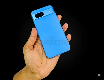 Lightly used blue smartphone — good condition, single rear camera