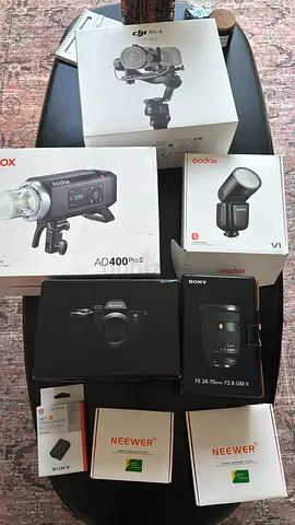 Assorted Camera Gear Bundle: - Sony A74 + Sony Fe 24-70mm F2.8 GM II + accessories