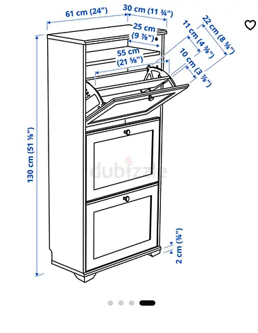 Slim White Shoe Cabinet with 3 Flip-Out Compartments