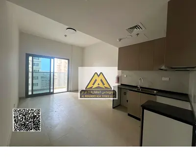 Studio in Residence Towers Al Amerah Ajman. Spacious, balcony, open view. AED 26,000 yearly or 24,000 one payment. Prime modern tower.
