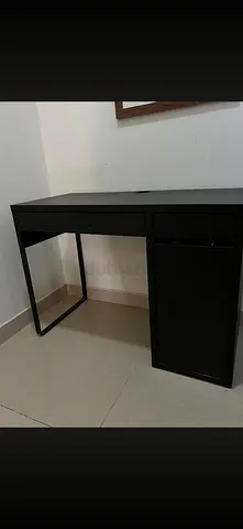 IKEA Black Wooden Study table with chair
