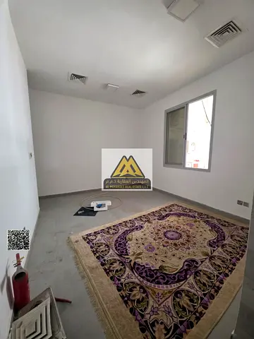 Studio ground floor in Al Rawda 1, spacious, prime location, central A/C. AED 20,000 yearly, 4 installments, AED 2000 refundable deposit.