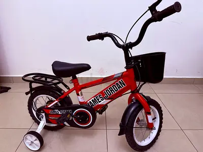Kids  Bicycle with Training Wheels and Basket