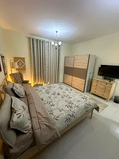 Studio for monthly rent in Al Jurf 3 Ajman, behind Police Club, quiet location close to services, su
