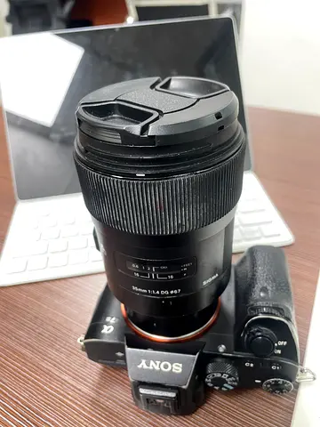Sony Alpha A7iiimirrorless camera with Sigma 30mm f/1.4 lens