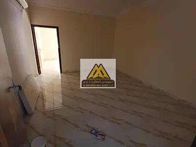 شقة غرفتين وصالة للإيجار في المويهات 3 عجمان طابق أرضي ماستر 2 حمام تكييف سبليت بسعر 36000
