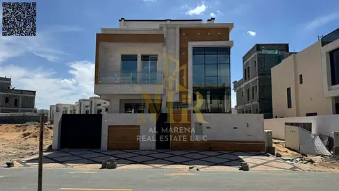 Turnkey villa, all fees included, on the main street, ready to move in, in the most prestigious area of ​​Ajman, freehold ownership for all nationalit