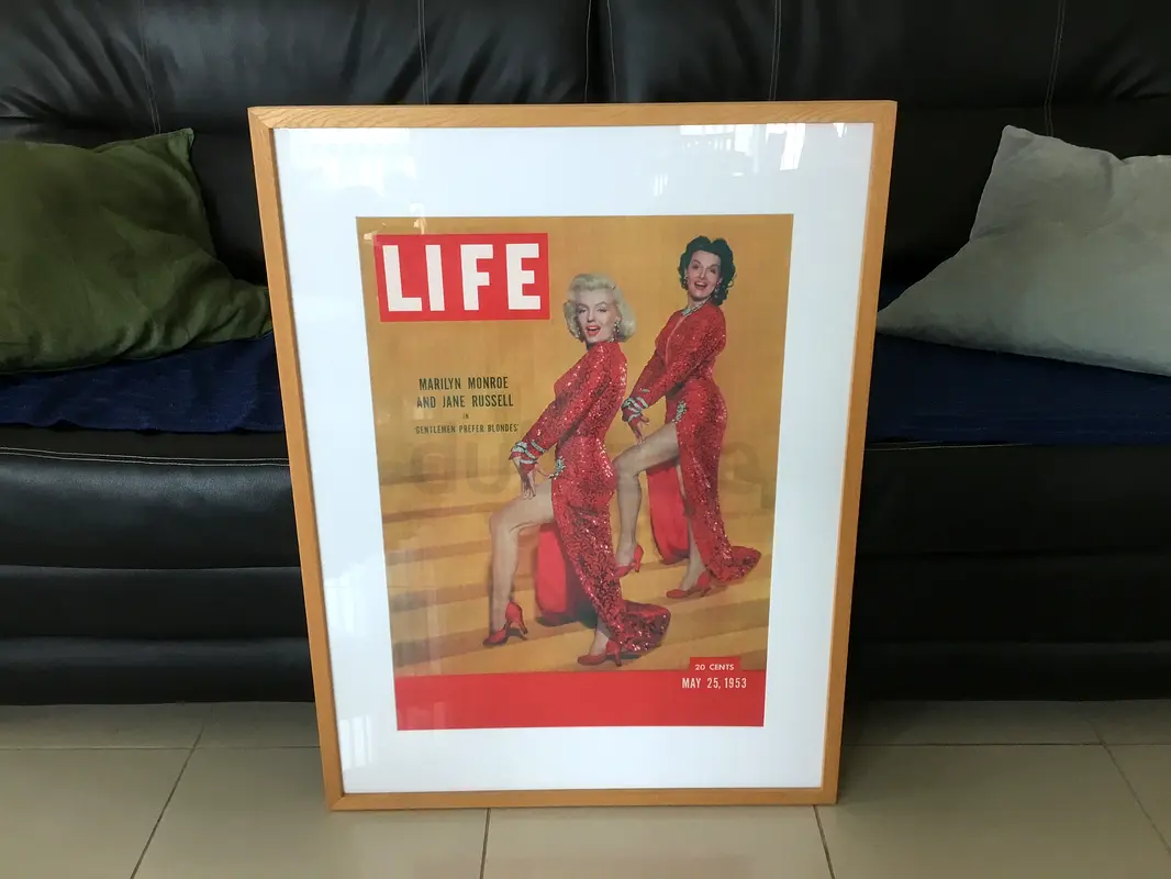 LIFE 1953 Cover (Marilyn Monroe/Jane Russell) Framed Art (85x60 cm