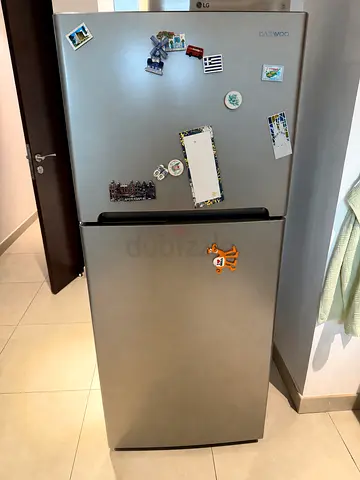 Daewoo Silver Double-Door Fridge — Good Working Condition