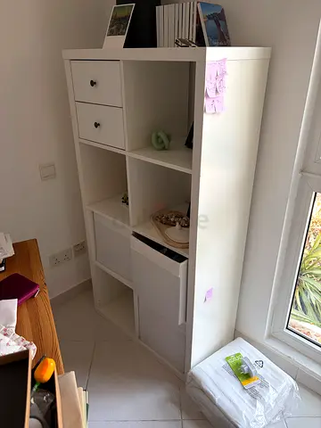 IKEA White Storage Shelving Unit with Drawers