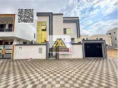 A brand-new villa for annual rent in Al Helio 2 – Ajman, located on a main road with a large front