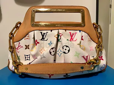 Louis Vuitton White Monogram Multicolor Coated Canvas Judy PM