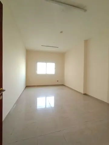 Open-view balcony + central AC, 1BR + hall for rent in Al Majaz 2, Al Wahda St, 2 baths, prime location near services & easy access. 🏡✨