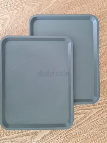 Set of 2 Plastic Trays (Rectangular)