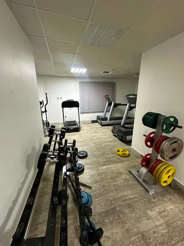 Two bedrooms and living room for annual rent | 3 bathrooms | Large kitchen | Large living room | Central AC | Gym, pool, free parking | High-end finis