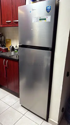 Midea Stainless Steel Double-Door Refrigerator - Good Condition