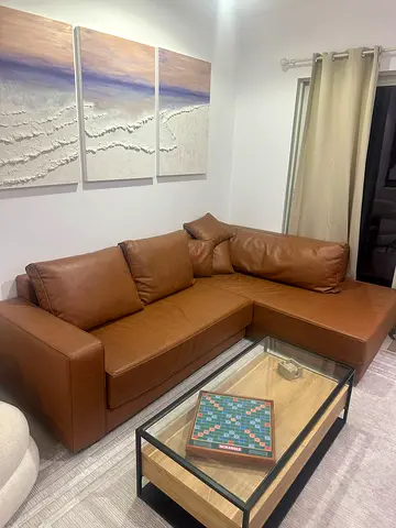 Leather L- Shape Sofa
