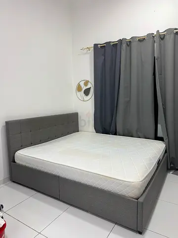 Bed with mattress