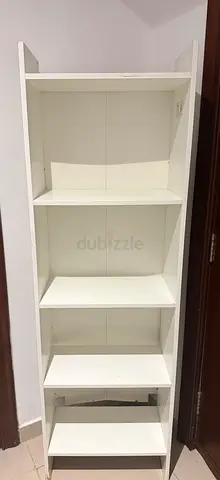 White 5-Shelf Narrow Bookcase / Storage Unit (IKEA-style)