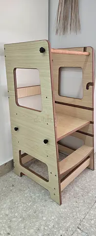 Wooden Montessori Learning Tower / Kitchen Helper for Toddlers - Light Wood