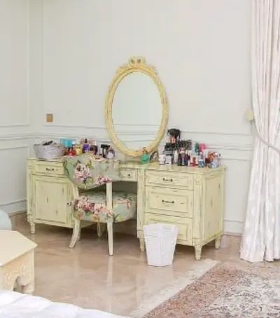 Vintage Shabby Chic Dressing Table with Mirror