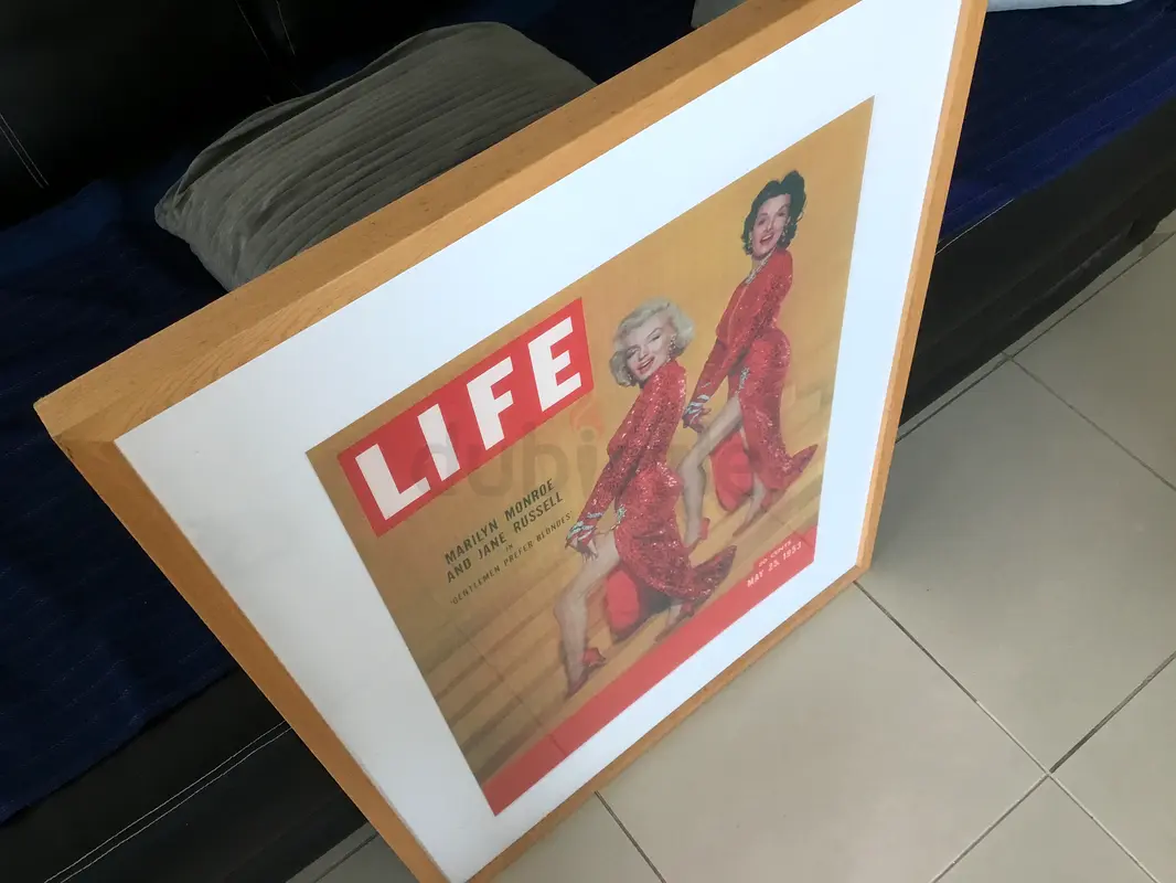 LIFE 1953 Cover (Marilyn Monroe/Jane Russell) Framed Art (85x60 cm