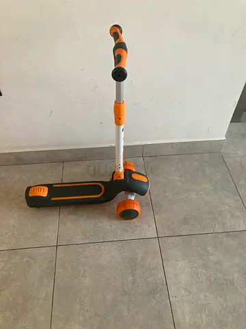 Kids 3-Wheel Push Scooter — Orange/Black, Good Condition