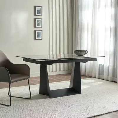 Ethel 6-8 Seater Extendable Dining Table – Marble Top | AED 1,550