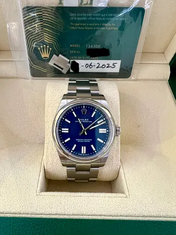 Rolex op 41mm blue ref 134300