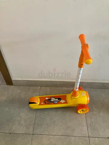 Yellow 3-Wheel Kids Scooter with Adjustable Handlebar - Good Condition