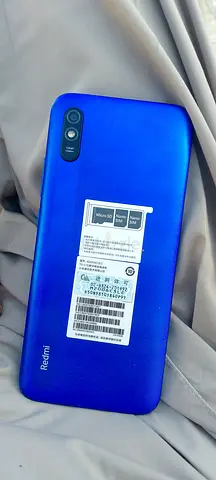 Blue Redmi 9a smartphone - good working condition only front camera not working