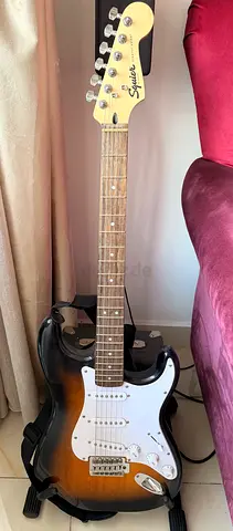 Fender Electric Guitar and Amplifier with Chord, Pick, Strap and Bag