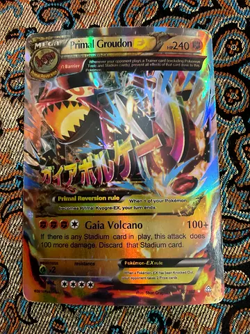 Mega Primal Groudon EX Holofoil Pokémon Card (Large Display/Collector Piece)