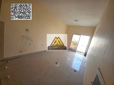 A spacious studio for annual rent in Al Hamidiya – Ajman, featuring a balcony with an open view in a prime location near the court and University Stre