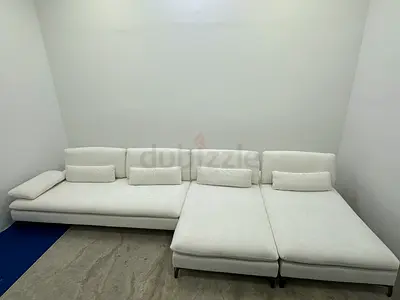 Rochebobois white color lshape sofa
