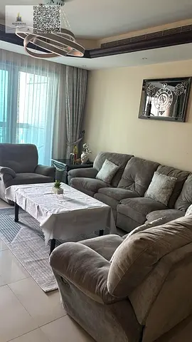 🌊🏙️ 1BR furnished apartment in Corniche Tower for monthly rent ✨ Partial sea view 🌅 Cozy & ready