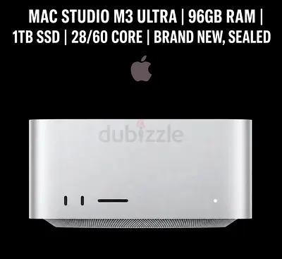 MAC STUDIO M3 ULTRA | 96GB RAM | 1TB SSD | 28/60 CORE | BRAND NEW SEALED