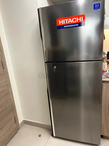 Hitachi Stainless Steel Refrigerator - Good Condition