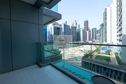 Prime Studio | Fully Furnished |Spacious Balcony with pool view