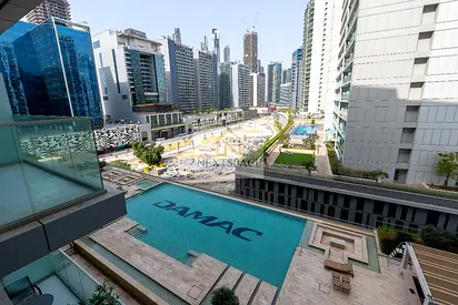 Prime Studio | Fully Furnished |Spacious Balcony with pool view