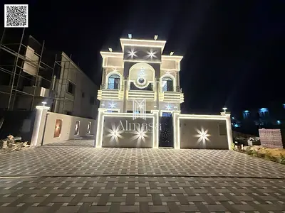 فرصة مميزه لامتلاك فيلا 6 غرف طابقين مع روف تصميم كلاسيك تشطيب راقى بسعر شامل رسوم التسجيل والتملك خصم خاص للكاش موقع مميز قريب شارع الامارات (العابر)