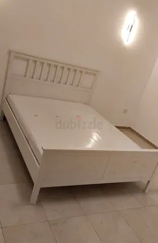 IKEA Hamness king bed frame with IKEA mattress
