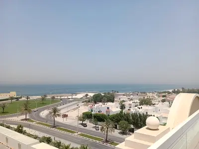 أشيك وأجمل غرفتين وصالة بمنطقة القليعة ال- شارقة | 2 حمام | بلكون باطلاله مفتوحة | جيم ومسبح وساونا | مساحة كبيرة | موقع ممتاز | مرونة بالدفعات