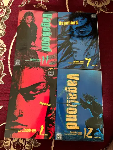 Vagabond manga volumes set — Volumes 1,2,7,12 (English/translated edition)