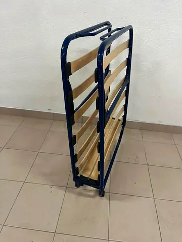 A foldable bed suitable for guests and camping