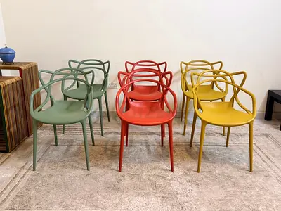 🌈 Authentic ( Kartell ) Masters Chairs – Set of 6 | Philippe Starck Design | Iconic Statement Piece